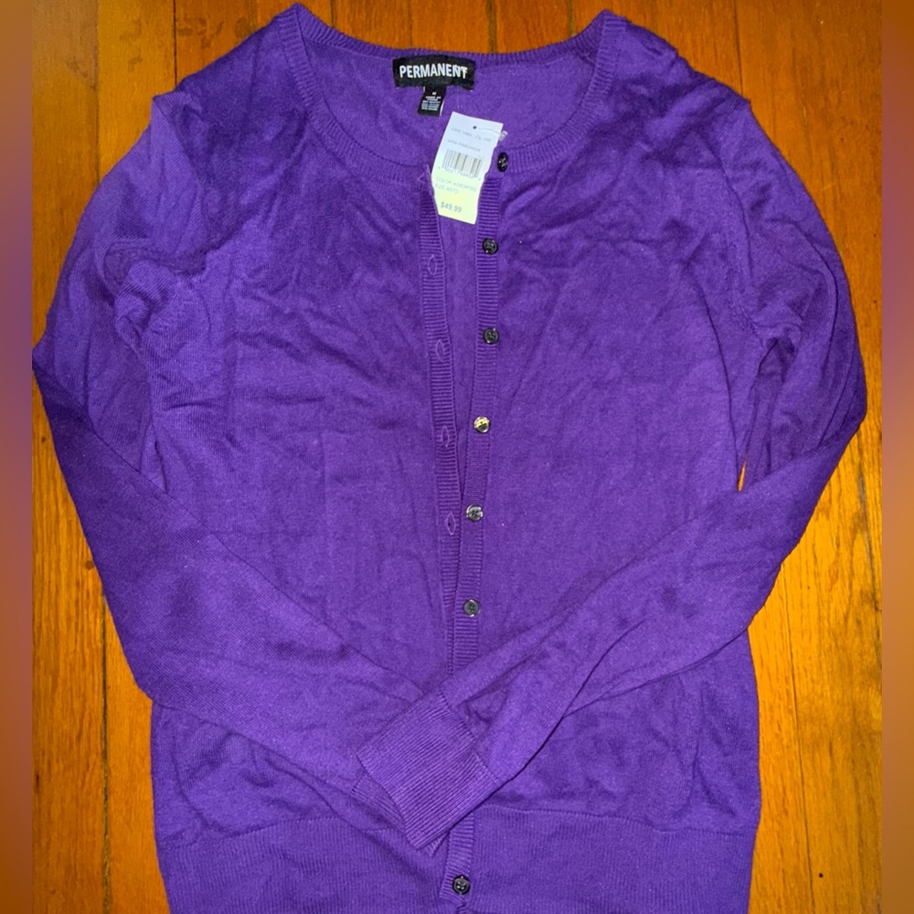 Purple Cardigan NWT